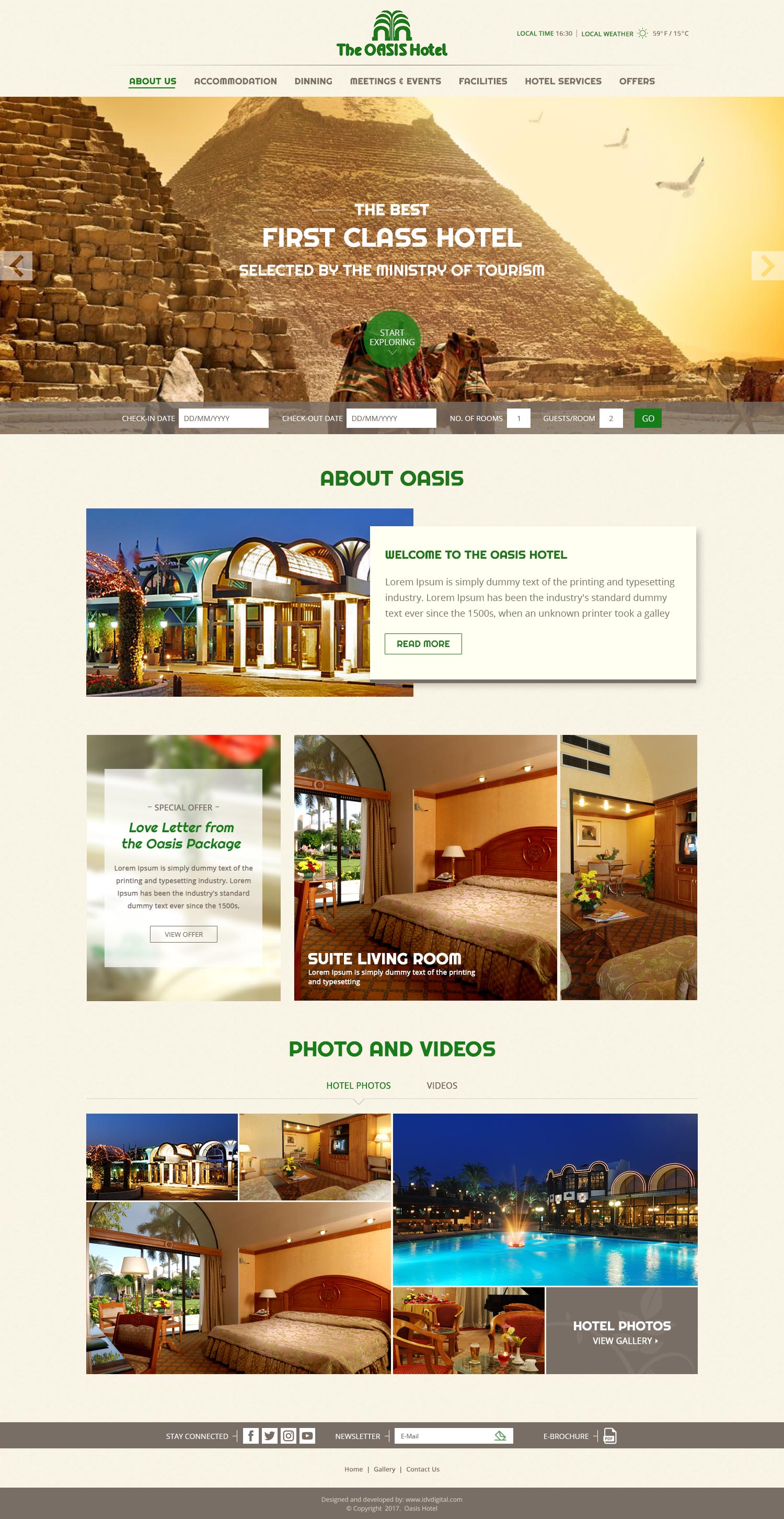 The Oasis Hotel-web design Egypt-web development Doha